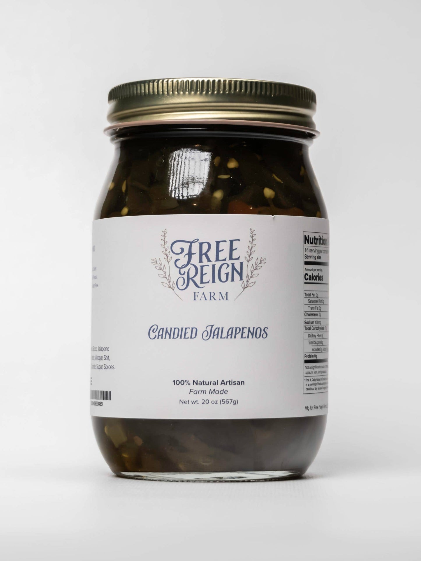 Amish Made Candied Jalapeños. All Natural.