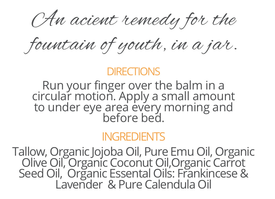 Eye Revive- Tallow & Emu Oil Eye Treatment Balm