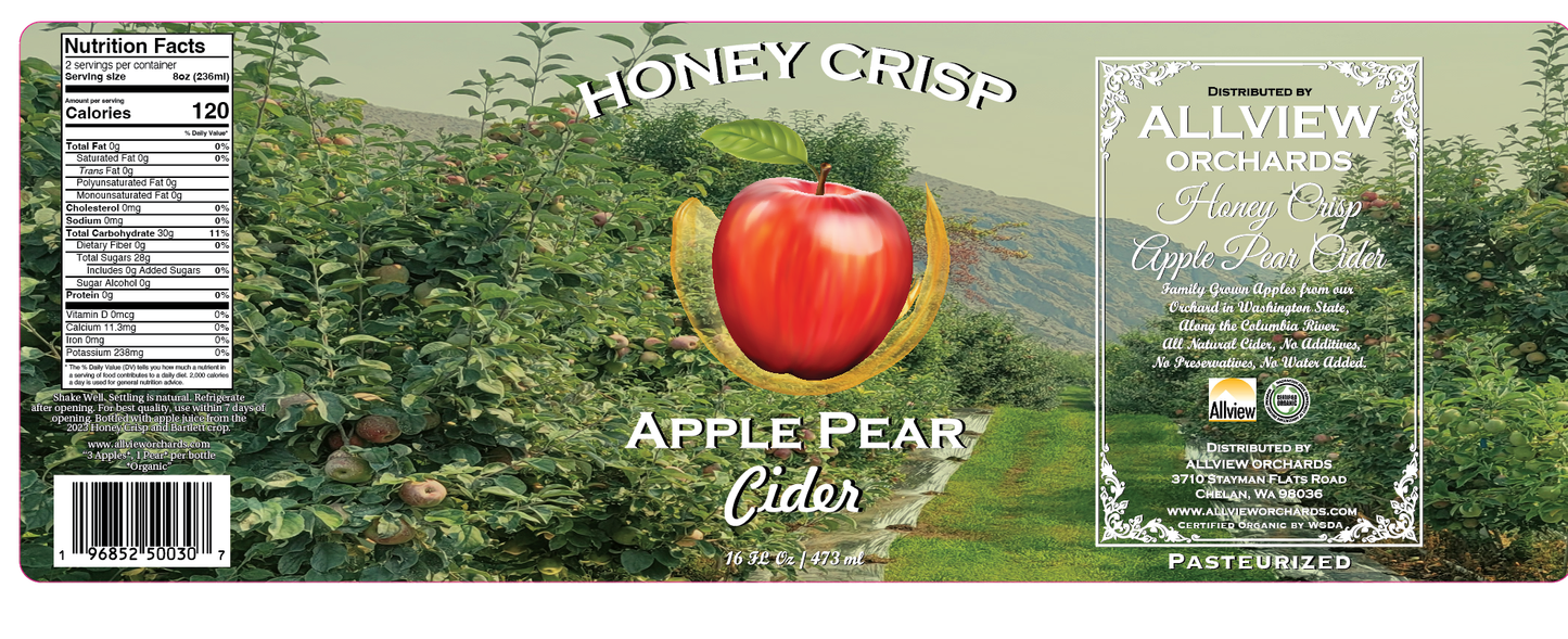Honey Crisp Apple Pear Cider 16oz