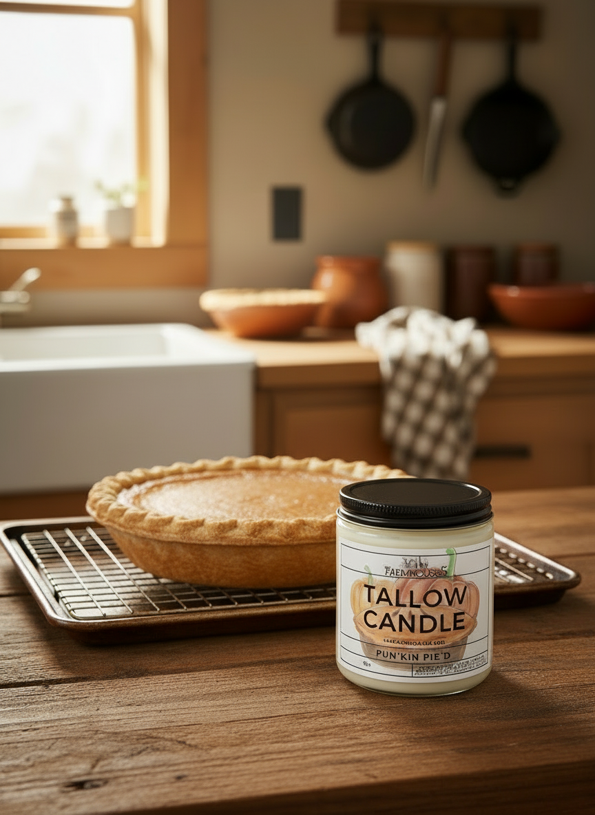 Pun'kin Pie'd Candle with Classic Pumpkin Pie