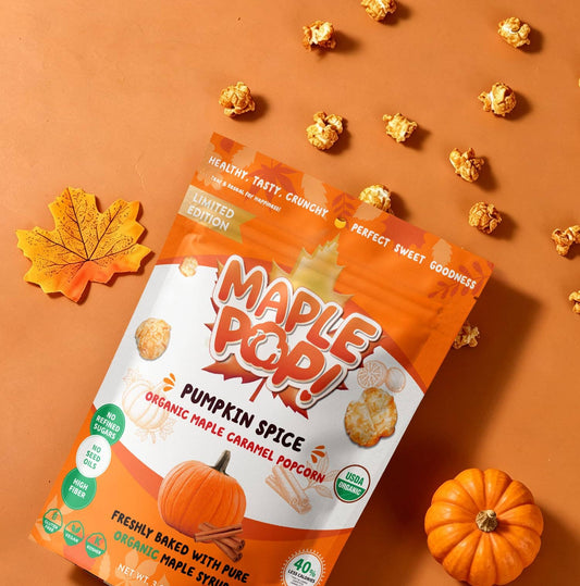 Maple Pop! Organic Maple Caramel Popcorn - Pumpkin Spice