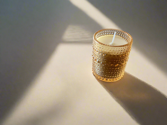 6oz Mini Tallow Candles - Gingerbread Cookie -textured orange jar