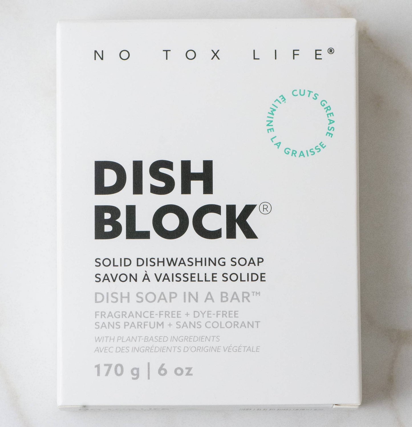 DISH BLOCK® solid dish soap  6 oz | 170 g - No Tox Life