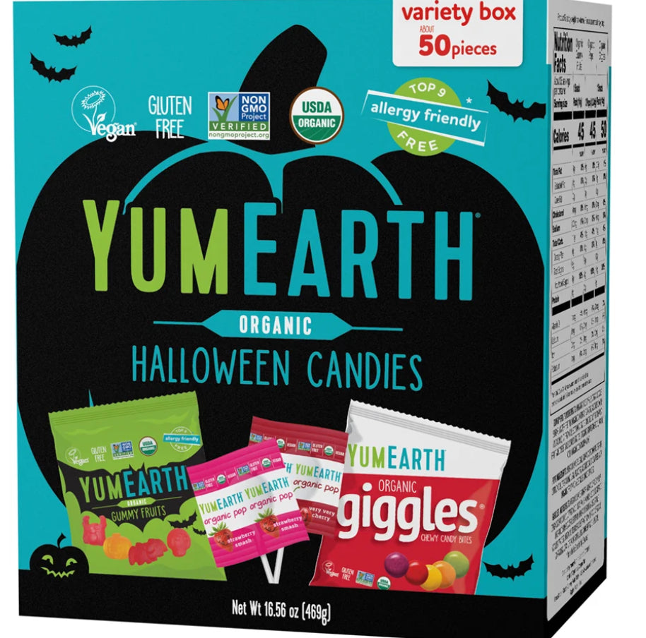 Yum Earth Halloween 50 piece Candy Variety Bag