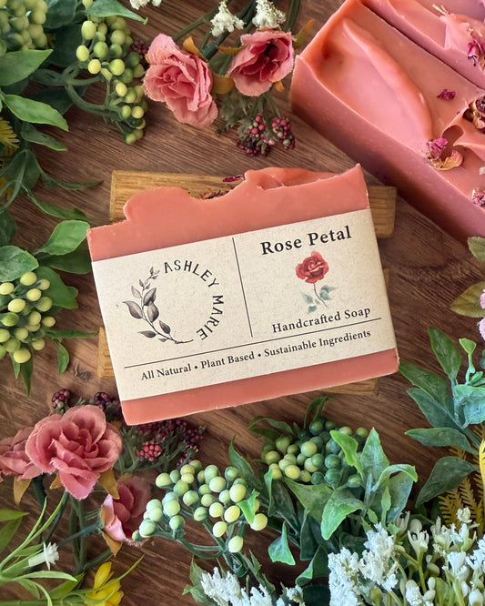 Rose Petal Handmade Soap Bar | Floral Artisan Soap