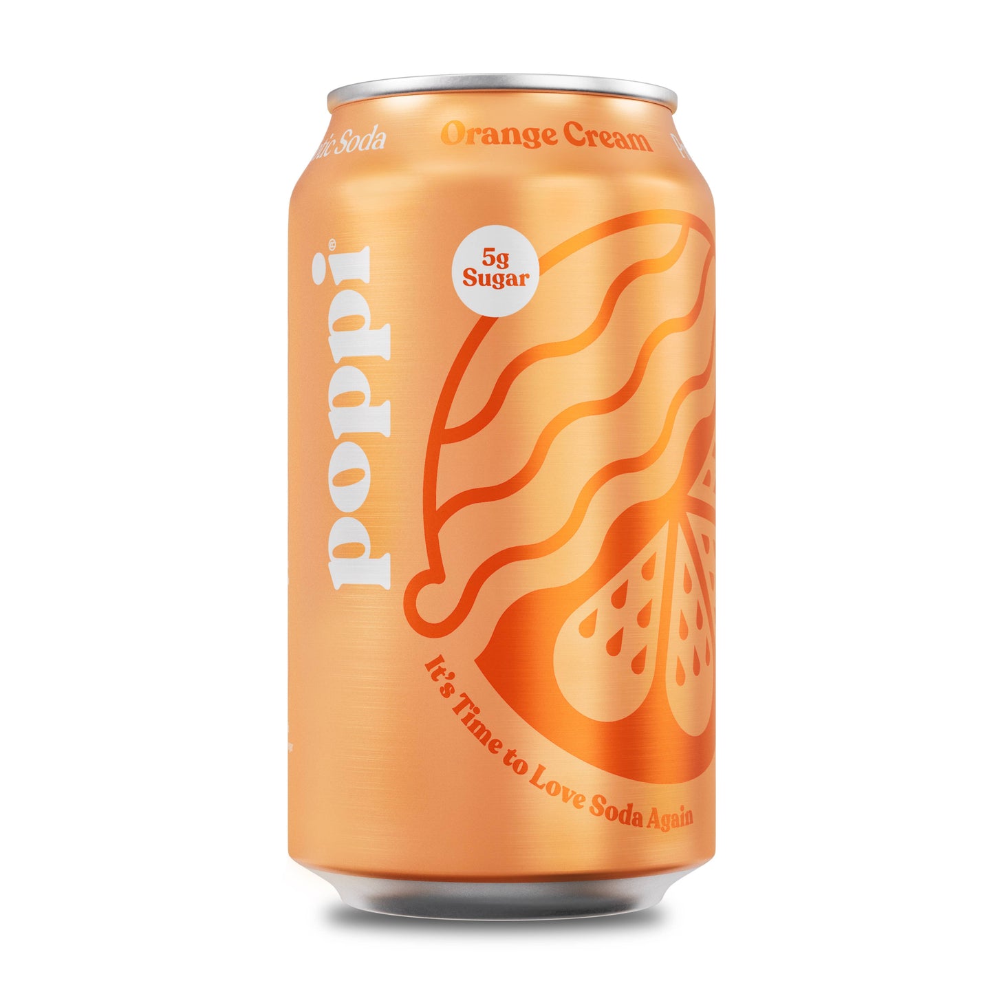 Poppi Prebiotic Soda, Orange Cream, 12oz
