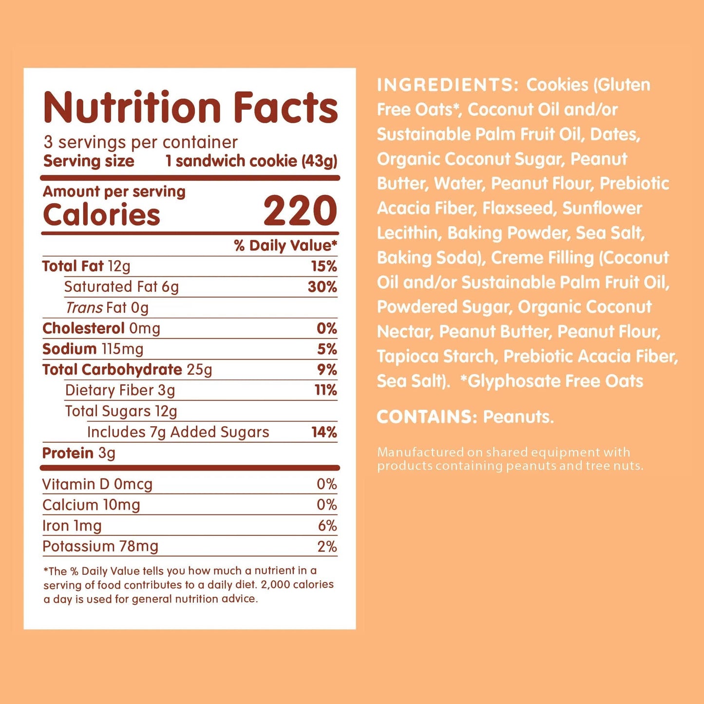 Peanut Butter Creme Sandwiches - 3 PK Box