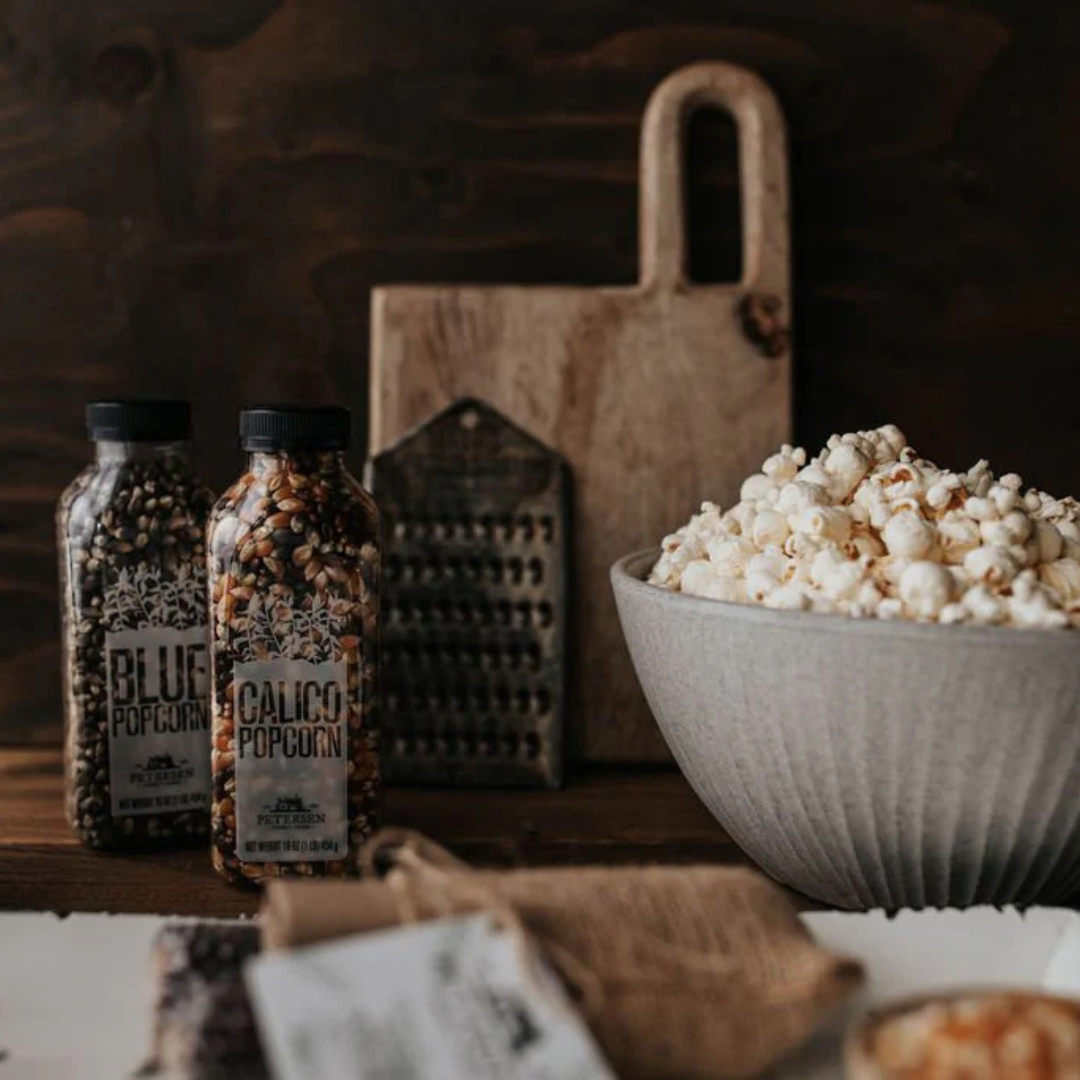 Calico Bottle Popcorn Kernels - Red, Yellow, Blue Kernel Mix