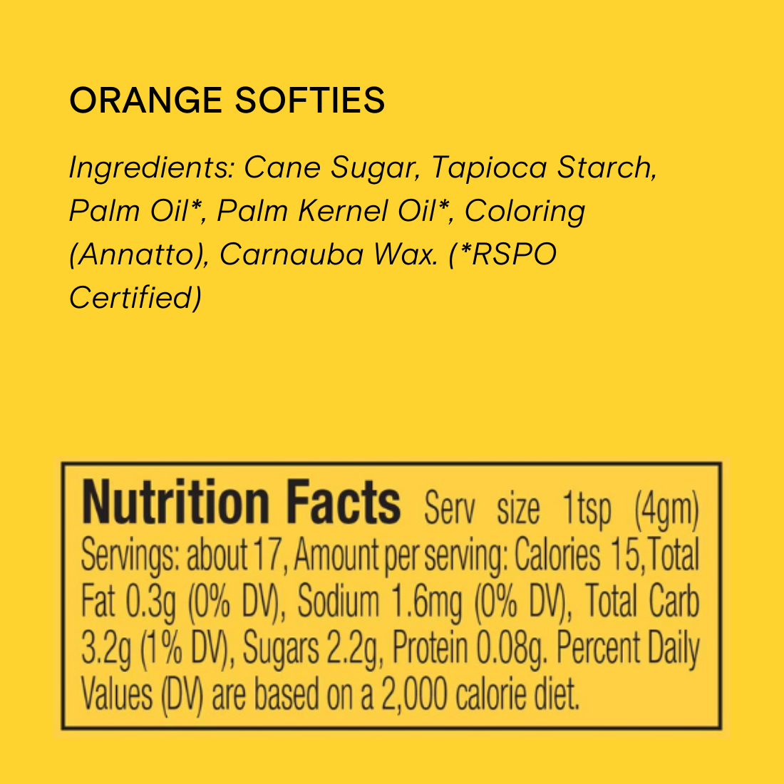Dye-Free Softies Sprinkles: Orange
