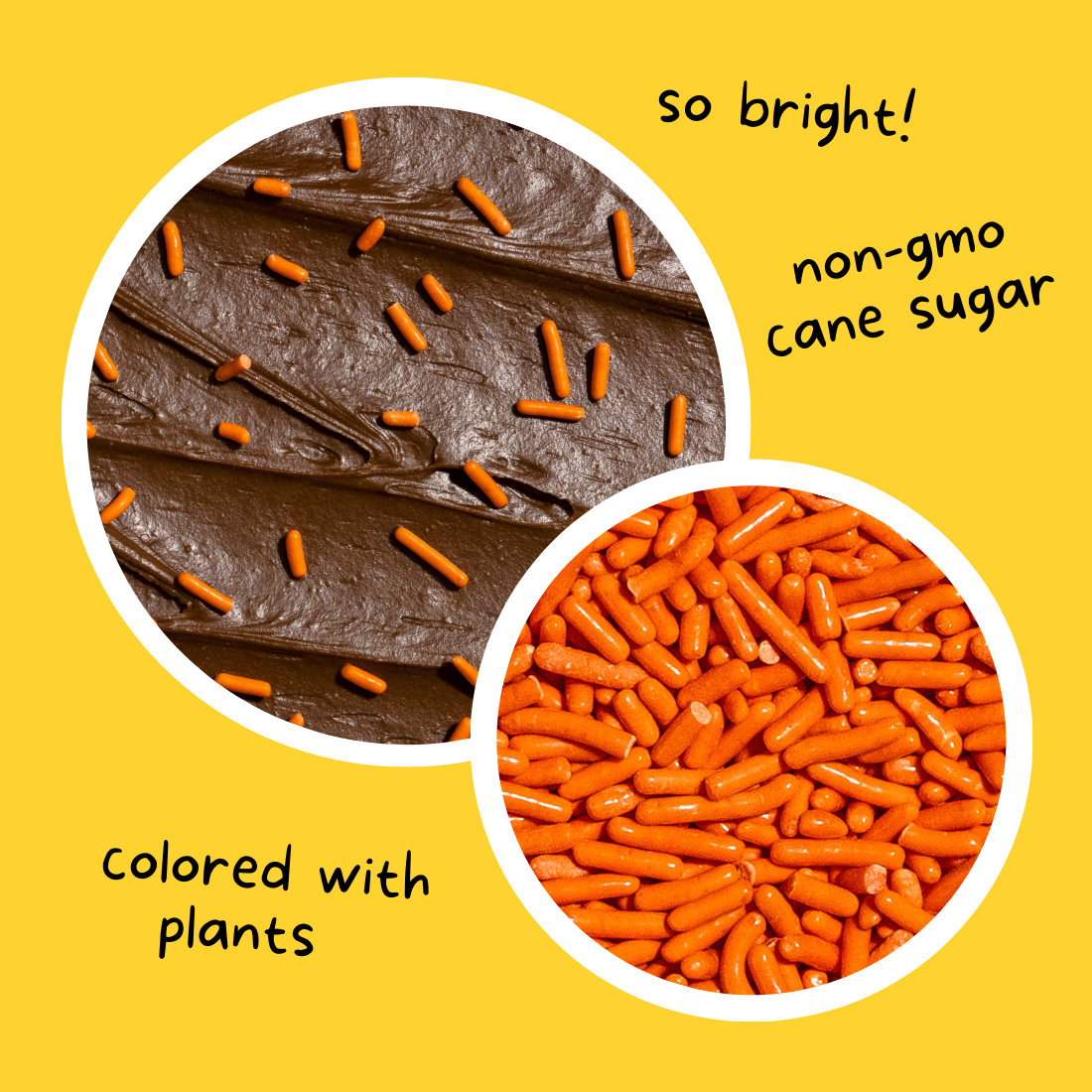 Dye-Free Softies Sprinkles: Orange