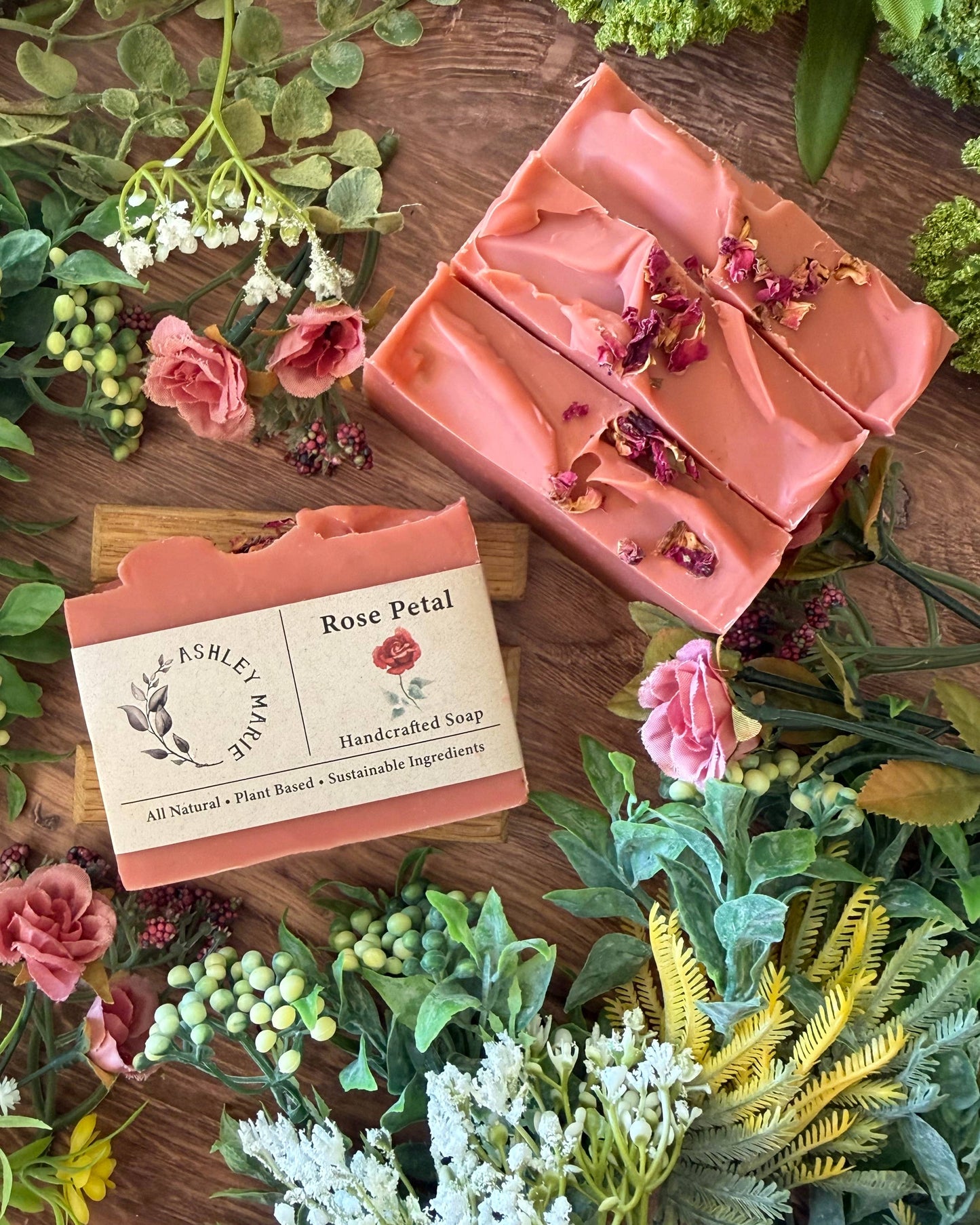 Rose Petal Handmade Soap Bar | Floral Artisan Soap