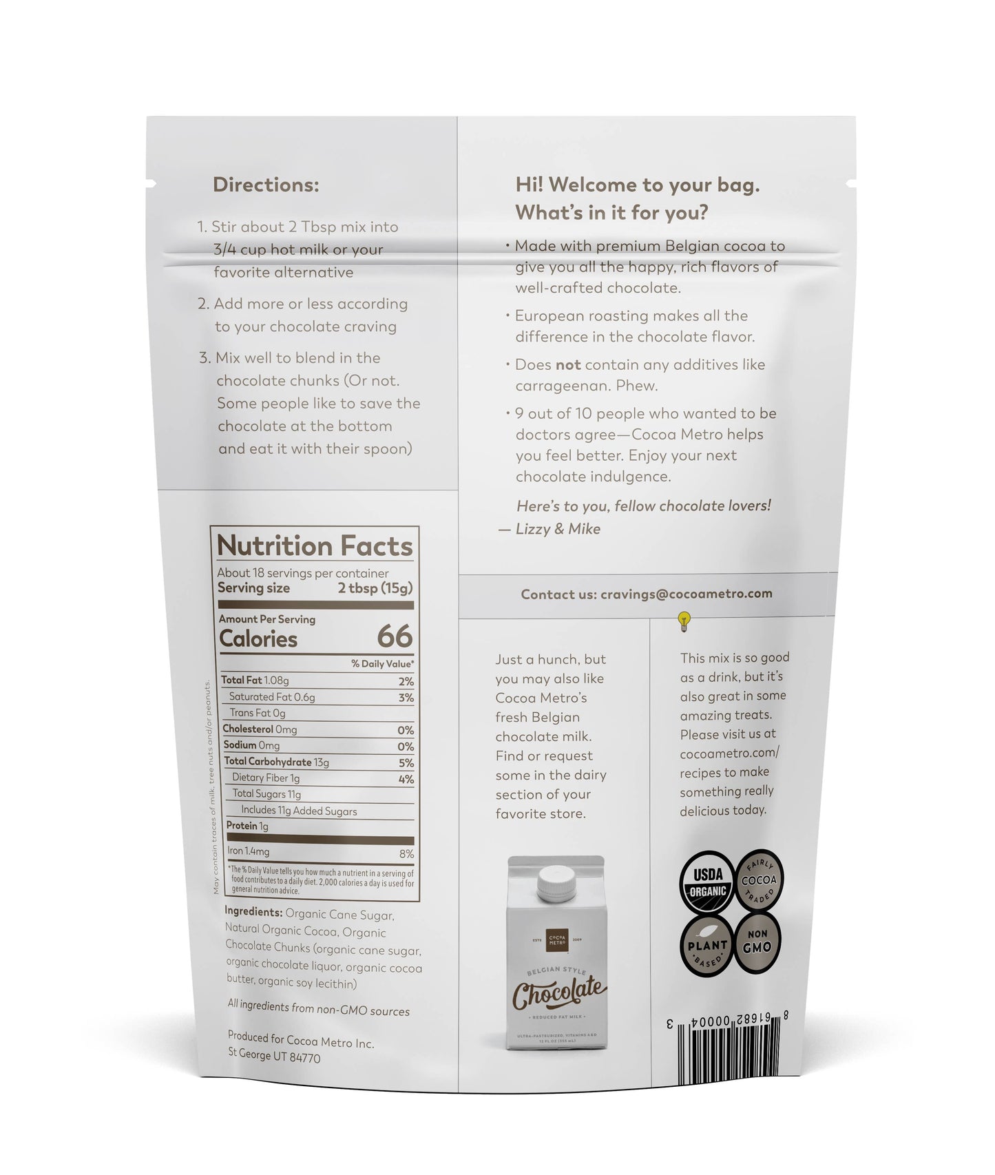 Organic Belgian Hot Drinking Chocolate Mix