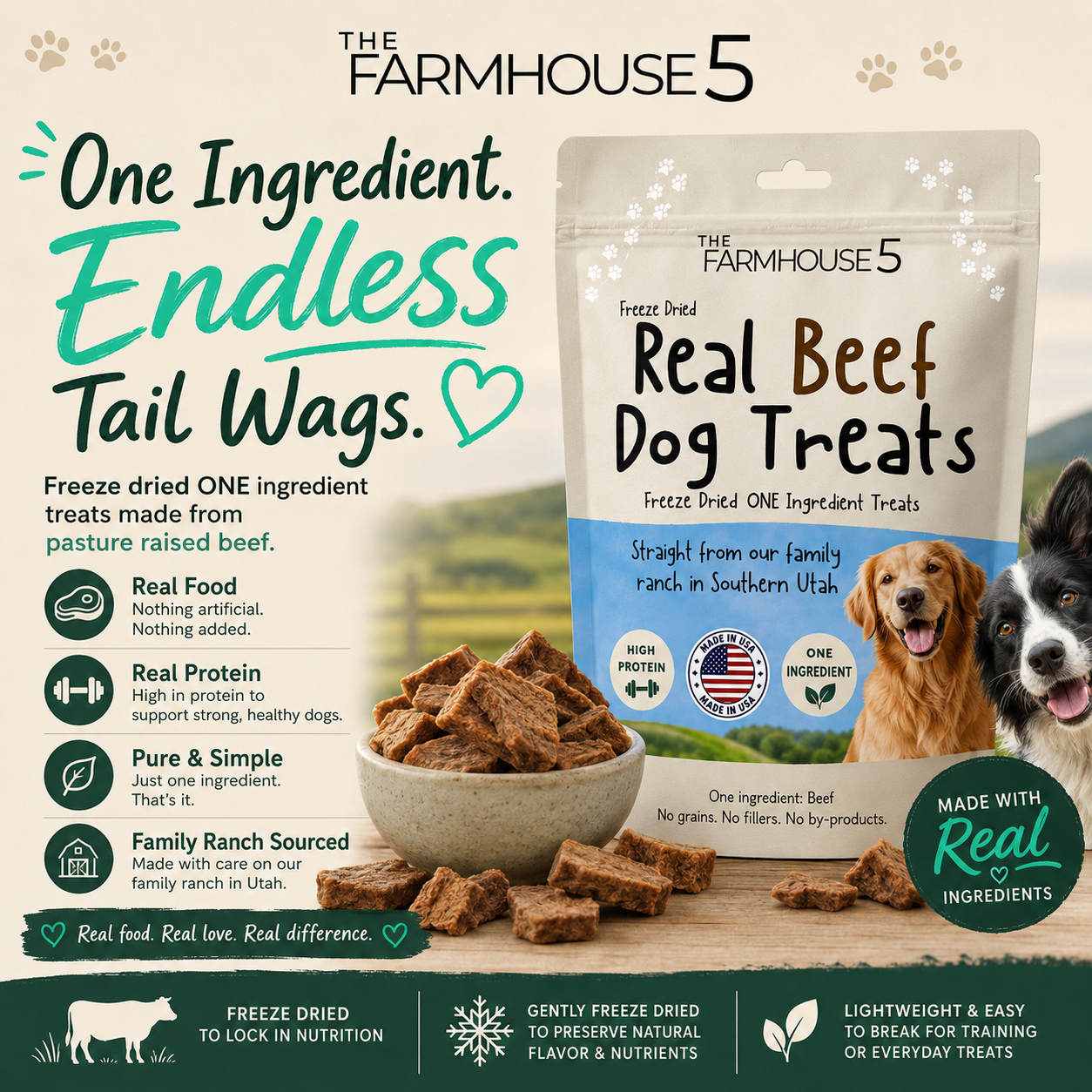 REAL BEEF Organic Dog Treats