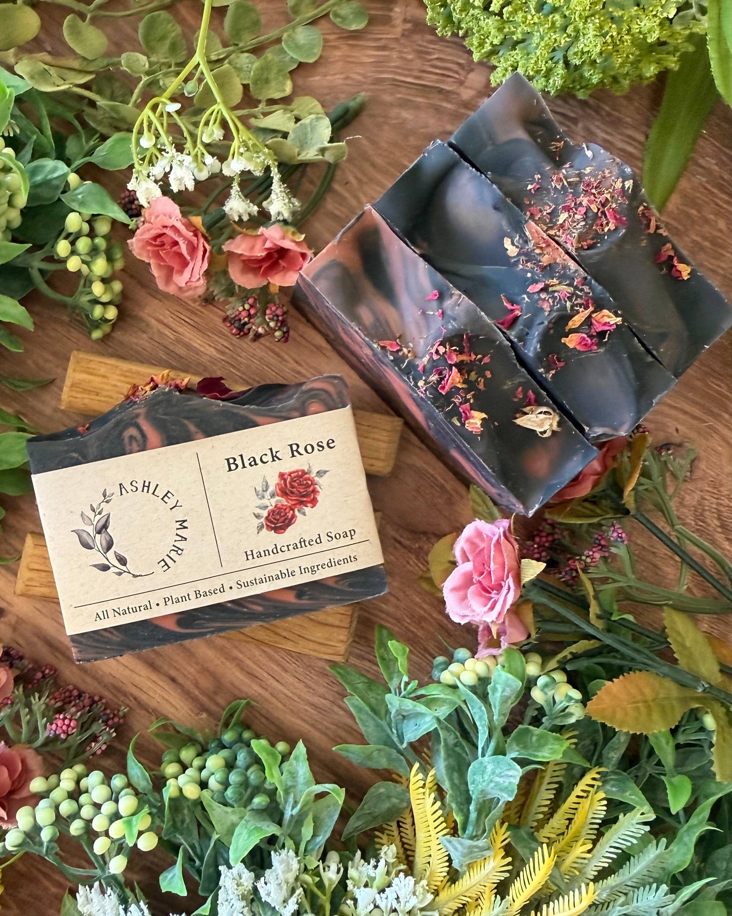 Black Rose Bar Soap | Nourishing Handmade Artisan