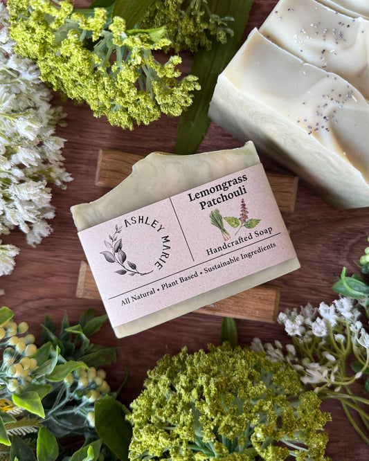 Lemongrass Patchouli Bar Soap | Refreshing Handmade Artisan