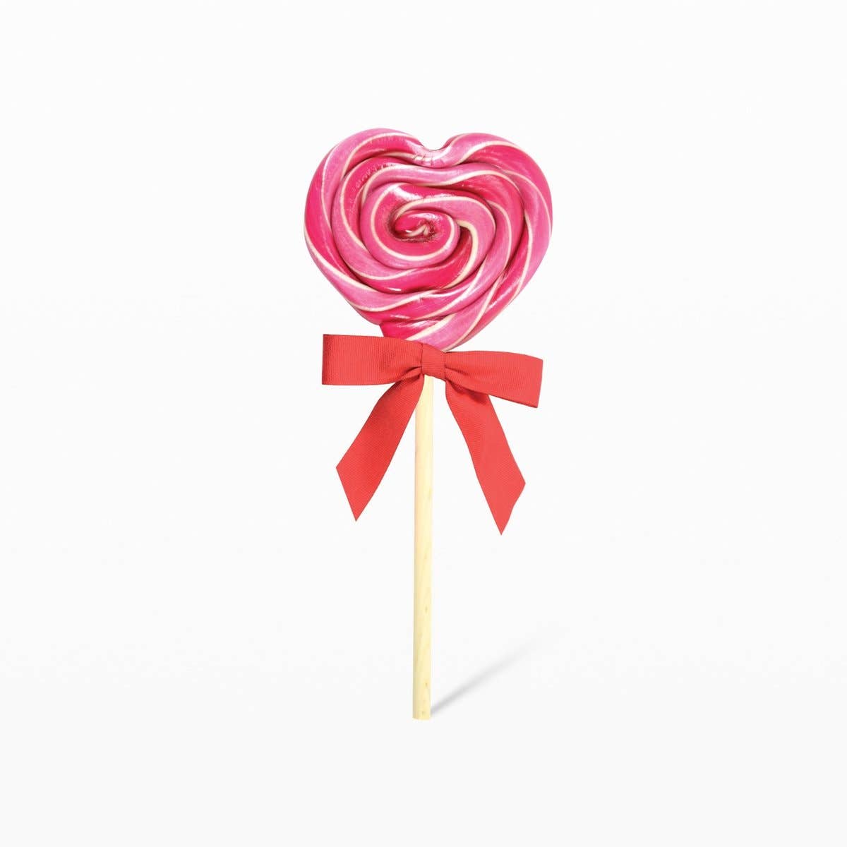 Organic Handmade Heart-Shaped Lollipop - Cherry - 2 oz