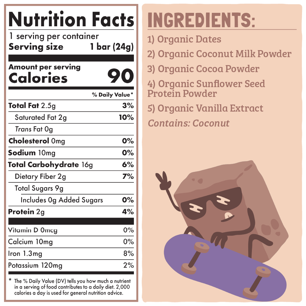 Skout Organic Chocolate Brownie Kids Snack Bar | Plant-Based