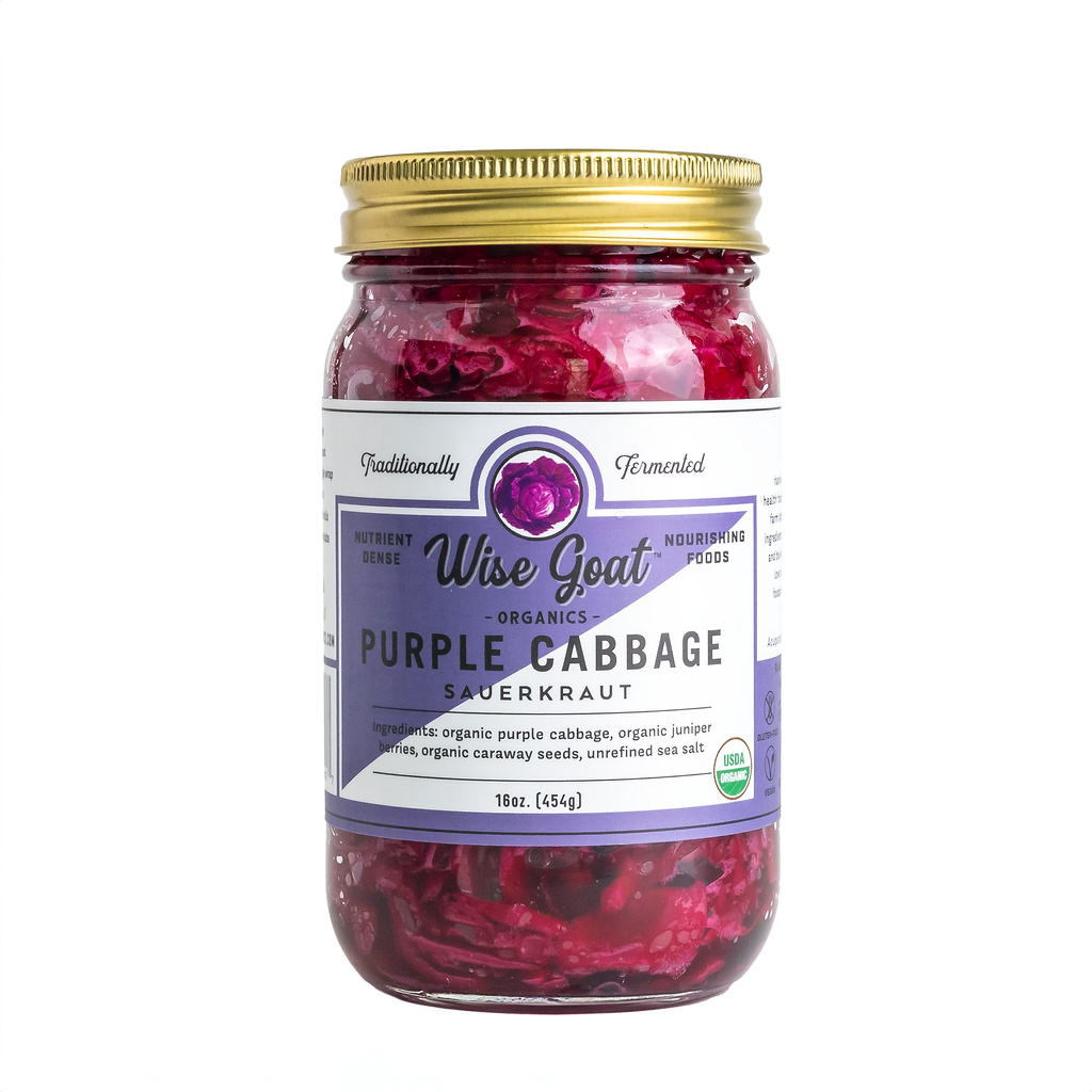 Organic Purple Cabbage Kraut - Pickled Vegetables