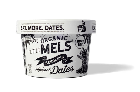 Little Mels Seedless ORGANIC Medjool Dates, 4.5 oz Cup