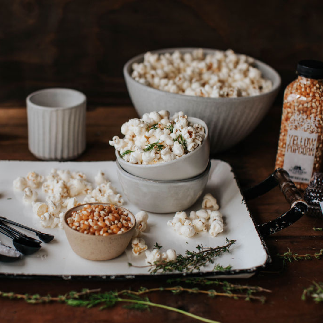 Yellow Bottled Popcorn Kernels.- Non-GMO, Locally Grown