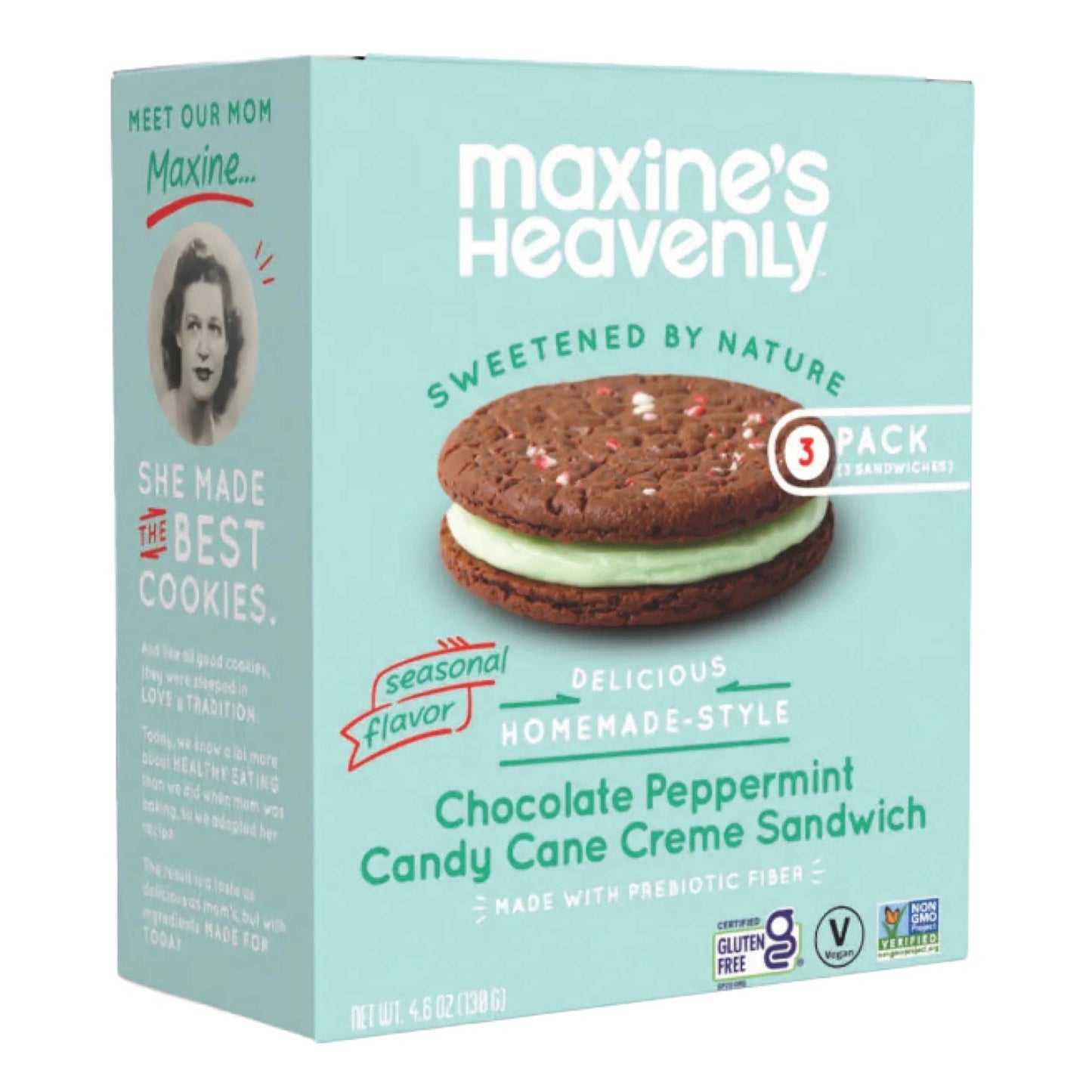 Chocolate Peppermint Candy Cane Creme Sandwiches - 3 PK Box