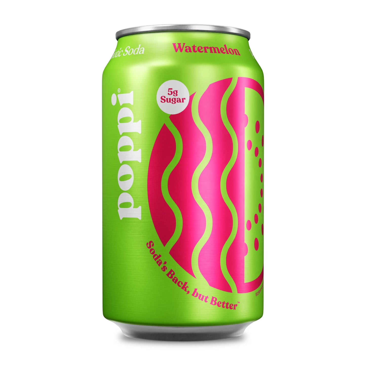 Poppi Prebiotic Soda, Watermelon, 12oz