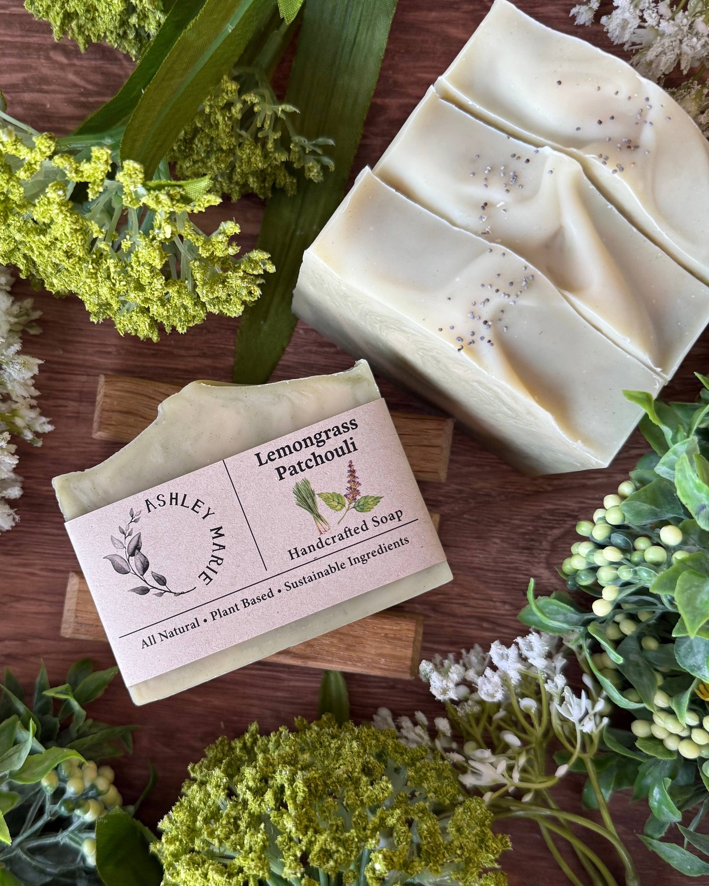 Lemongrass Patchouli Bar Soap | Refreshing Handmade Artisan