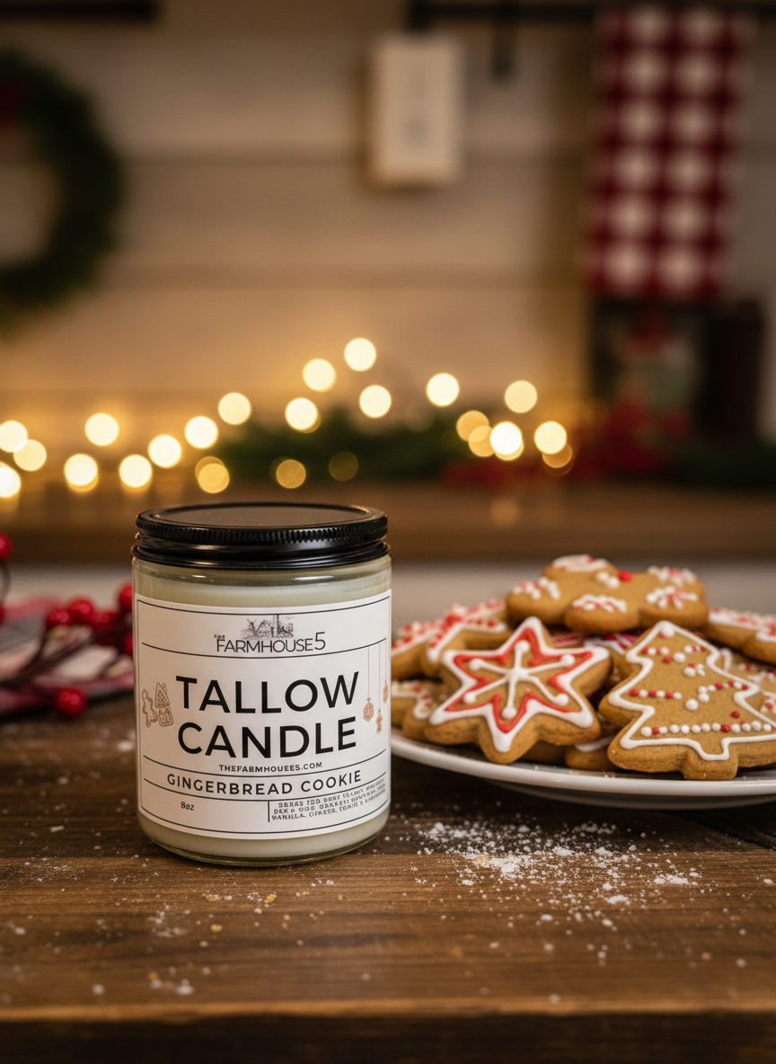 Gingerbread Cookie Candle with Christmas Cookies
